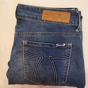 Seven 7 brand womens denim blue skinny jeans, size 6.